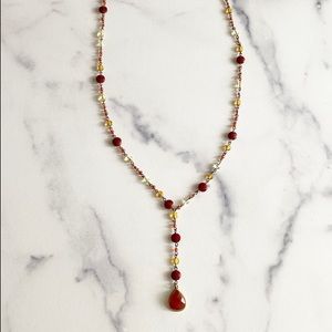 Lucky Brand Red Y Necklace
